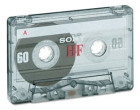 An audio cassette tape
