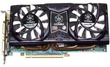 A water-cooled NVIDIA GeForce 9800 GT graphics card