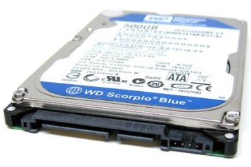 A 2.5 inch Western Digital 500 GB SATA disk drive