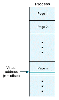 A virtual address consists of the page number and offset