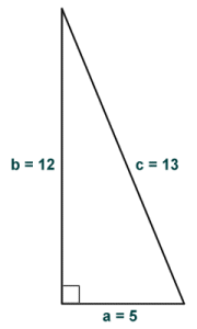 A 5, 12, 13 triangle