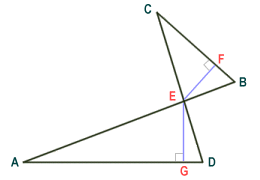 The area of a complex quadrilateral can be found using triangles