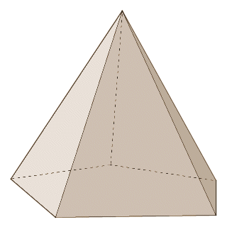A pentagonal pyramid has a pentagonal base