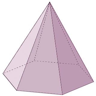 A hexagonal pyramid has a hexagonal base
