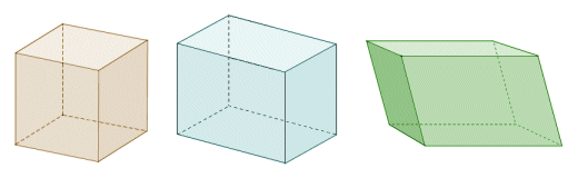 Cubes, cuboids and parallelepipeds are all examples of prisms