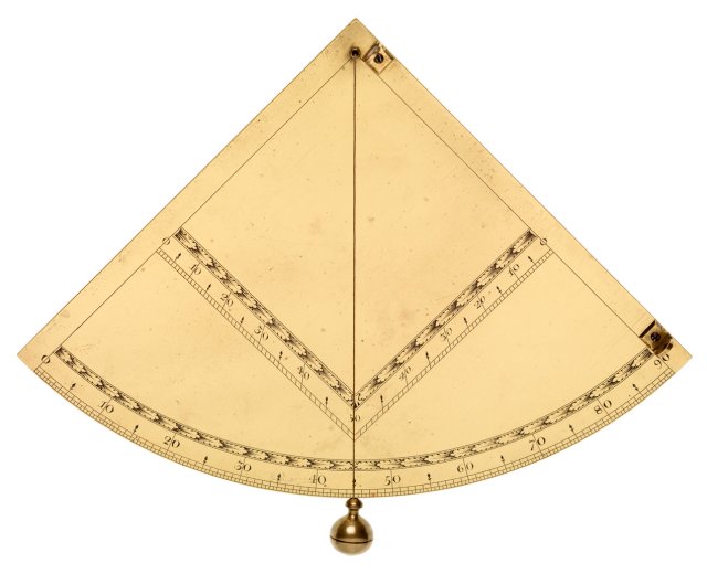 Brass mariner's quadrant - copyright National Maritime Museum, Greenwich