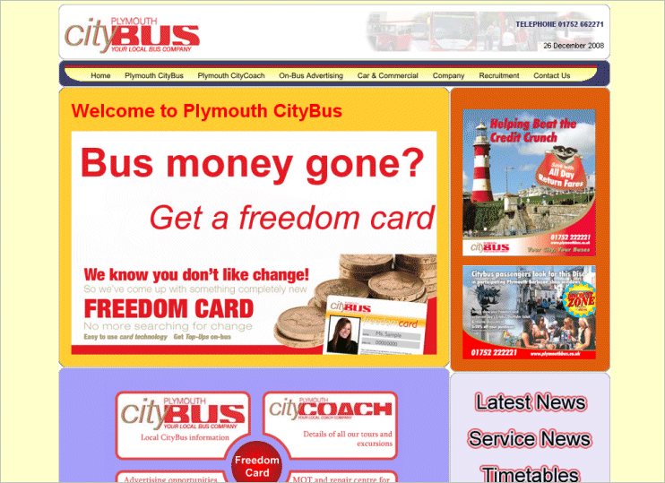 The Plymouth CityBus home page