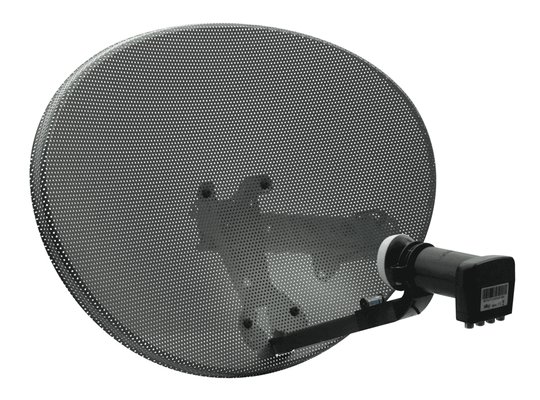 A 44 centimetre diameter satellite dish of the kind used to receive satellite TV