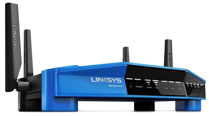 A Linksys dual-band wireless router