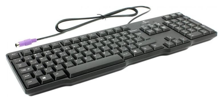 A computer keyboard sends keystrokes to the computer asynchronously
