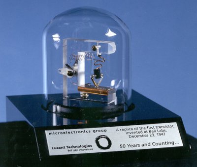 A replica of the first working transistor