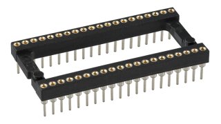 A 40-pin dual inline package (DIP) socket