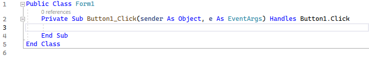 The code editor window