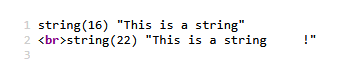 The string has been padded with spaces