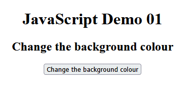 The contents of the file javascript-demo-01.html are rendered by the browser
