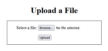 Open upload.html in a web browser